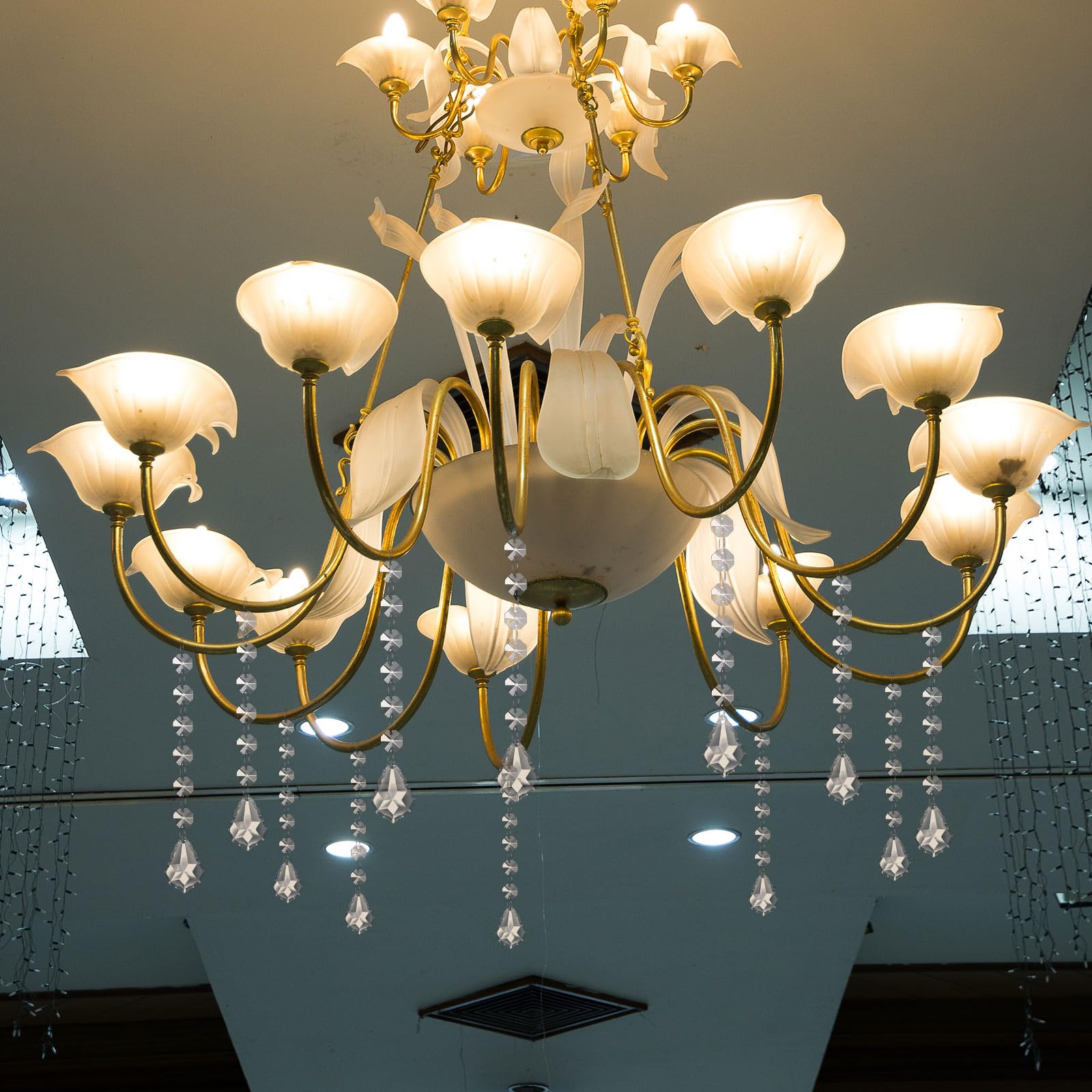 10/20/30 szt. Kryształbyć winnym ozdoby na choinkę, akrylowe kryształki robić zawieszenia na dekoracje centralne, żyrandole