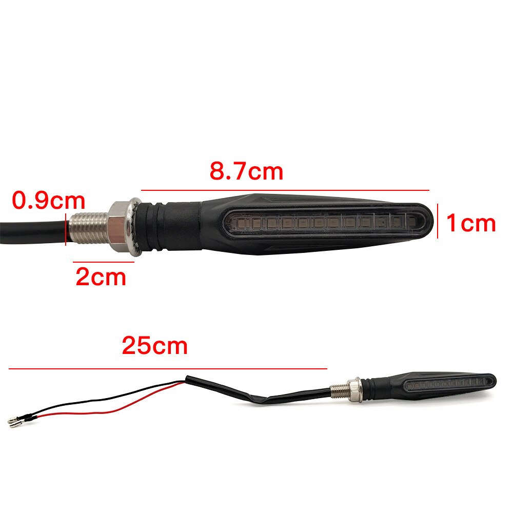 Clignotant LED universel pour motos, pour Kawasaki Z750 Z1000 Z650 Z900 Z800 Z250 Z300