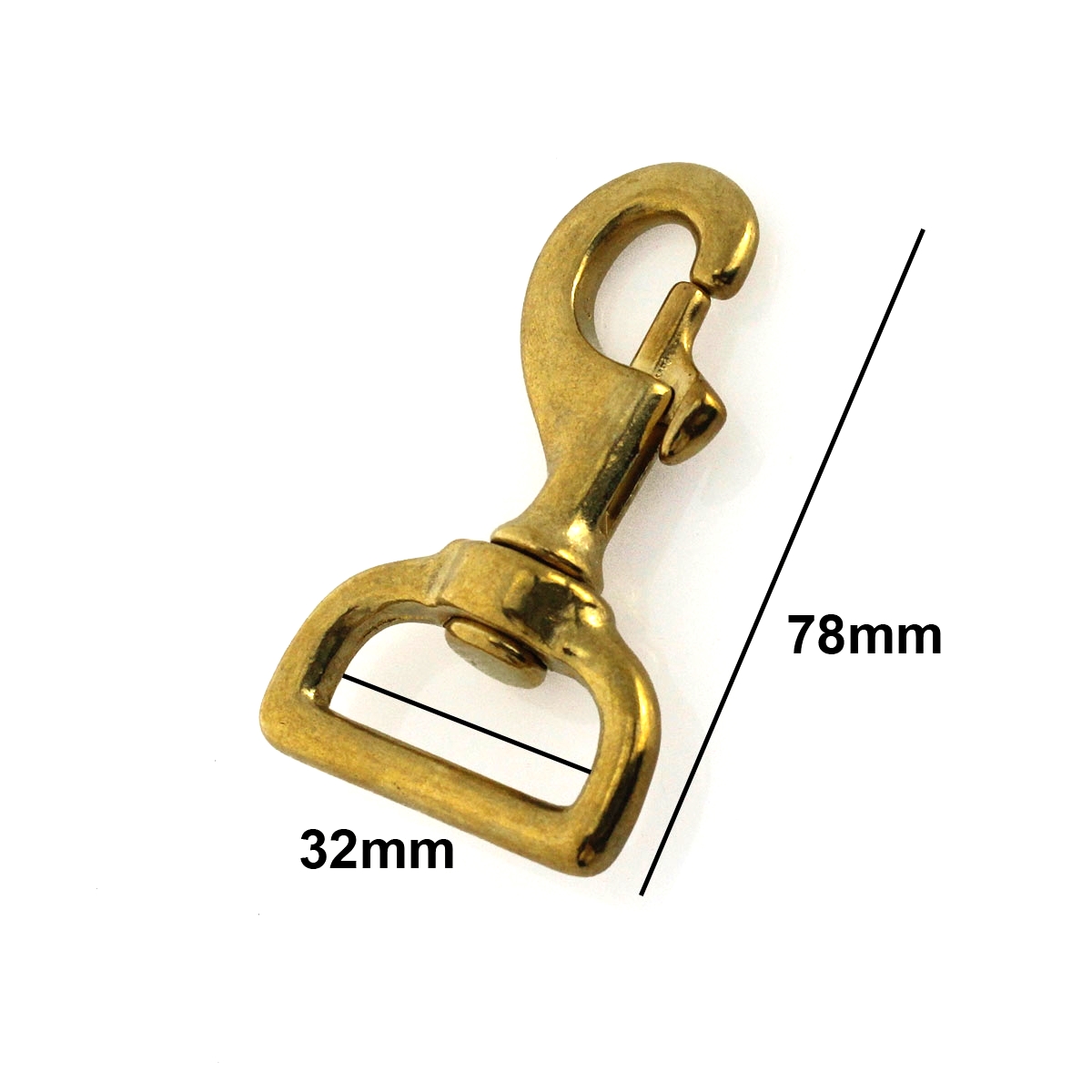 1x Messing Bolt Snap Hook Swivel Eye Trigger Kreeft Haak Leren Craft Bag Riem Riem Sluiting Zware Hond touw Riemen Clip: Antique Copper