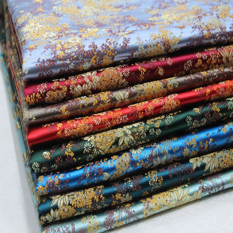 Breed 29 "Chinese Cheongsam Pop Jurk Mongoolse Gown Stof Film Tv Satijn Materiaal Decoratie Diy Jacquard Brocade Doek