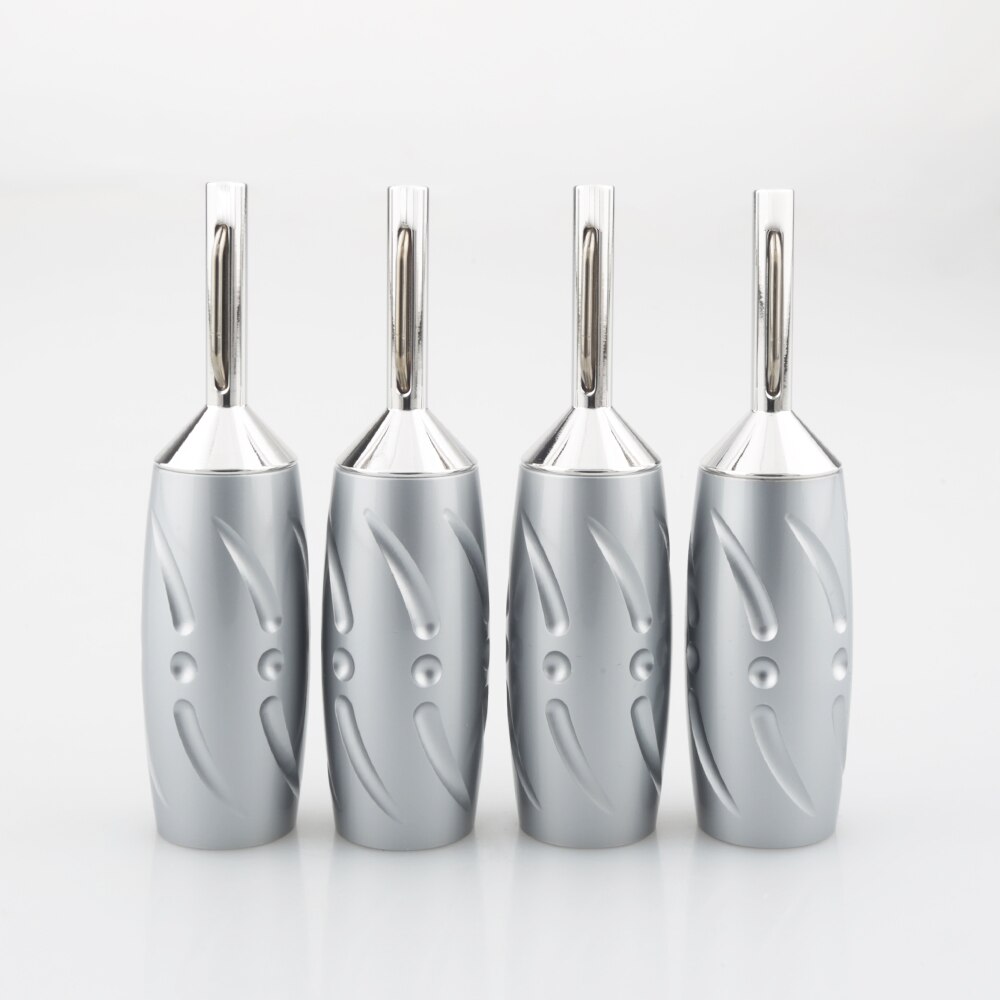 Viborg  vb402r pure koperen rhodium geplateerde banaanstekker, pure koperen high-end banaanstekker voor luidsprekerkabel