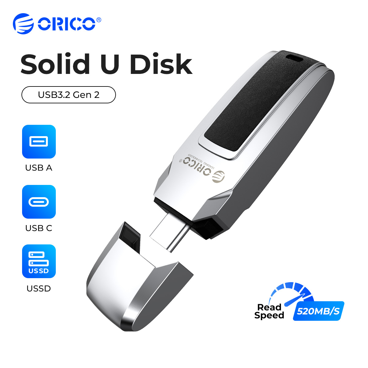 ORICO USB3.0 Flash Drive High Speed 411MB/S UFSD 1TB 512GB 256GB 128GB Pendrive for Type C/USB A Device Car Shape