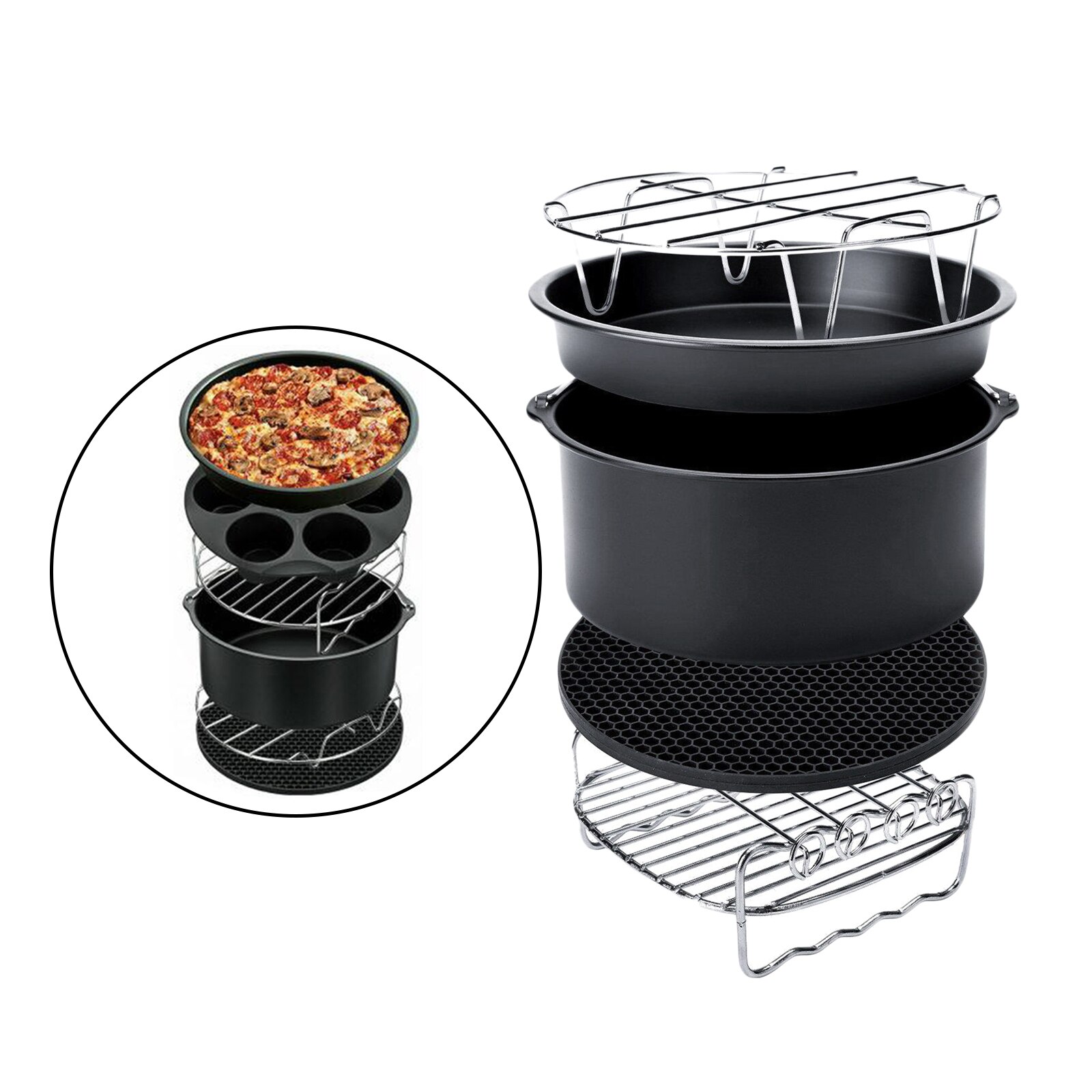 Lucht Friteuse Accessoires 9 Inch Voor Phillips En Secura, Set Van 14, fit Alle Airfryer 4.2 5.3 5.8QT