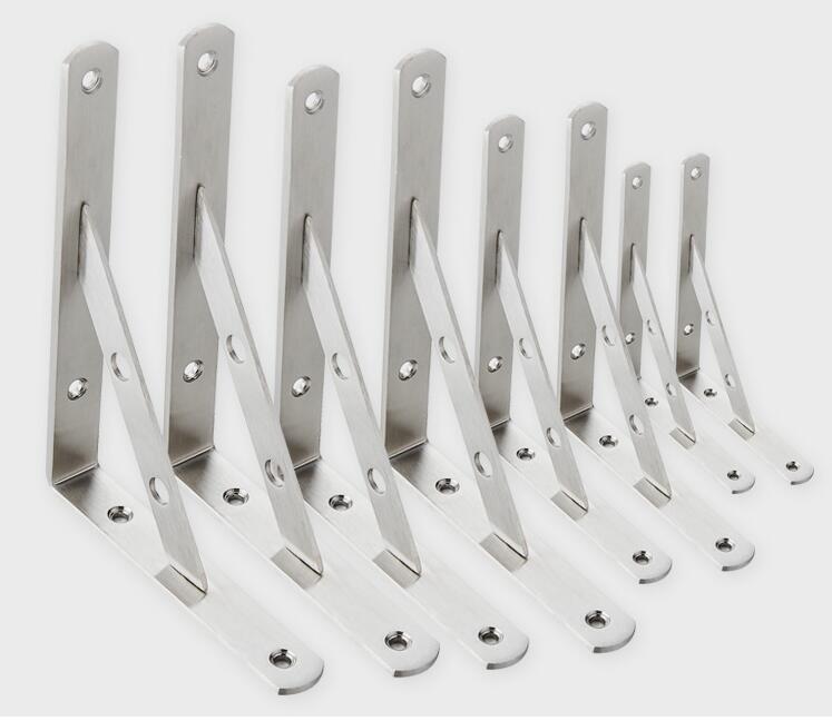 304 Stainless steel tripod bracket bracket wall mounting frame hanging wall plate support fixed right angle support