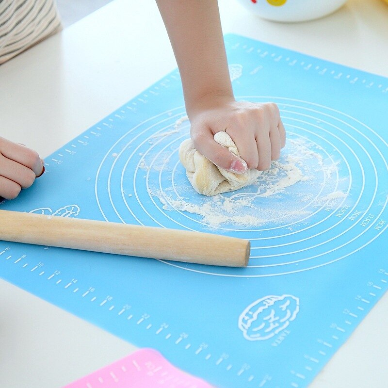 Silicone Baking Mat for Pastry Rolling Dough with Measurements Table Sheet Baking Supplies for Bake Pizza Cake Board