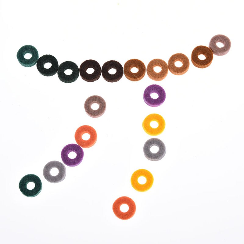 20 stuks/pak ronde zachte voor drumstel bekkenstandaard vilten ring pad vervangende bekkens vilten pad muziekinstrument accessoires