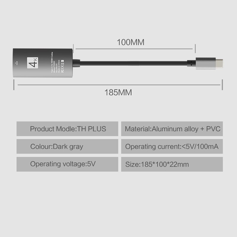 Type c usb-c til hdmi adapter kabel til samsung galaxy huawei telefon til tv hdtv konverter adapter