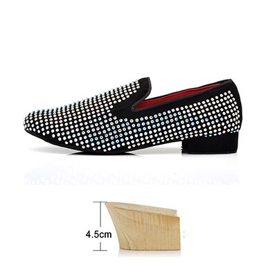 Ladingwu Latin Dance Schoenen Mannen Suède Strass Stijldansen Schoenen Mannen Zachte Bodem Sociale Partij Schoenen Indoor Sportschoenen: Black / 8.5