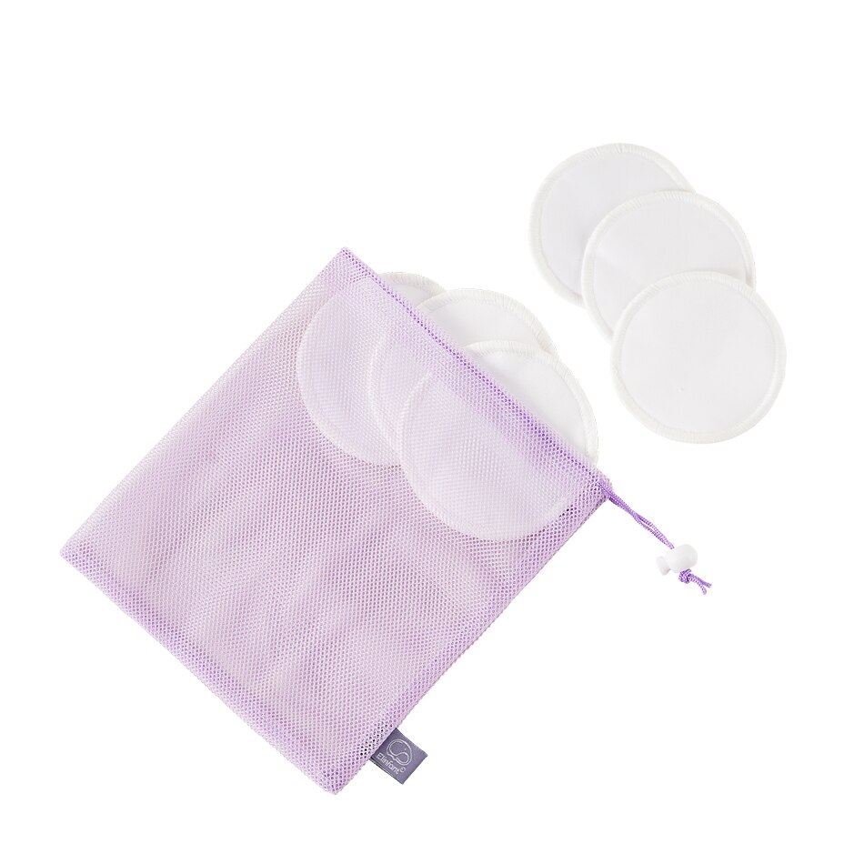 6pc bambou coussin d'allaitement coussinets d'allaitement pour maman imperméable lavable coussin d'alimentation bambou réutilisable coussinets d'allaitement avec sac à linge: A-breast pad