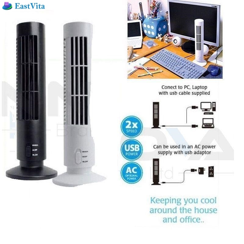 Op draagbare usb verticale bladeless ventilator, mini airconditioning ventilator bureau koeltoren ventilator voor thuis  r20