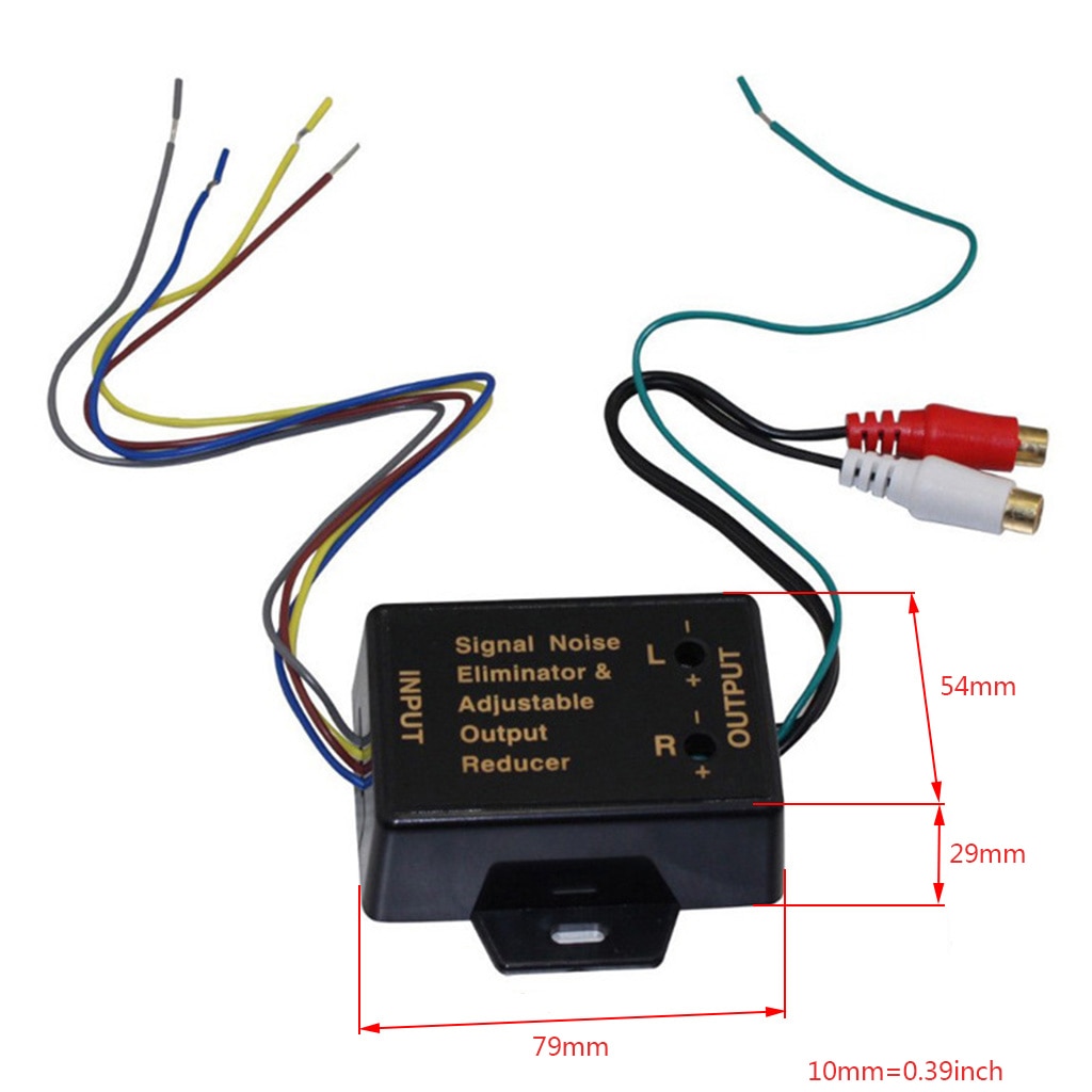 Amplificador de coche, bajo, alta frecuencia a baja frecuencia, convertidor, RCA, Control de nivel