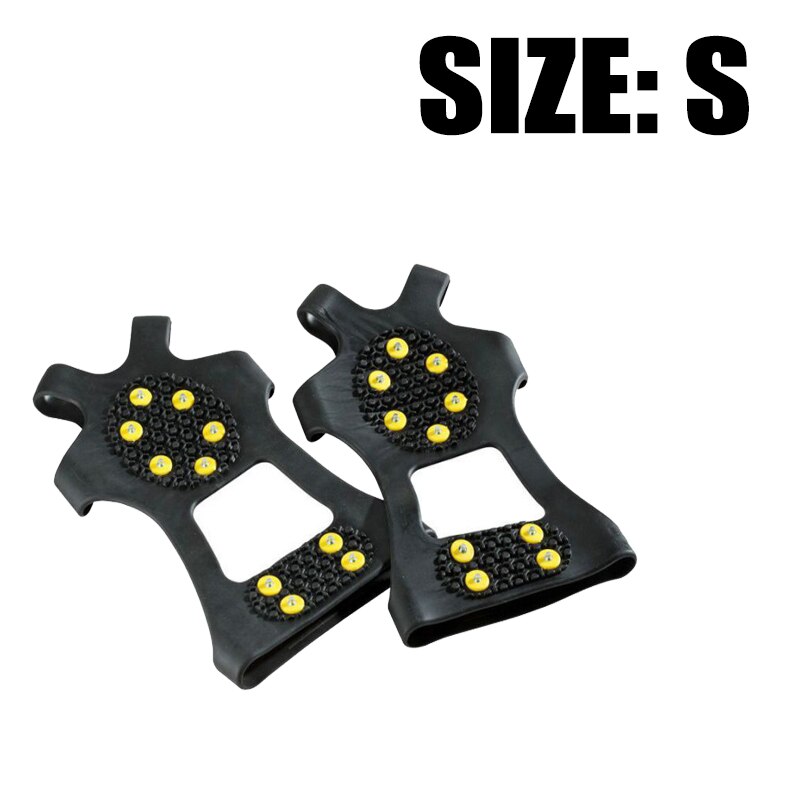 outdoor Mountain Climbing 10 Tooth Crampons Non-slip Shoe Covers Mountaineering Ice Snow Gripper Overshoes Spike Grips Cleats: S