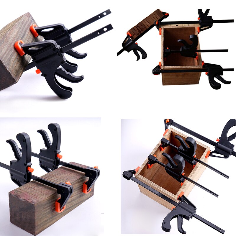 Clip Quick Ratchet Release Speed Squeeze Wood Working Work Bar F Clamp Clip Kit Spreader Gadget Tools DIY Hand Tool