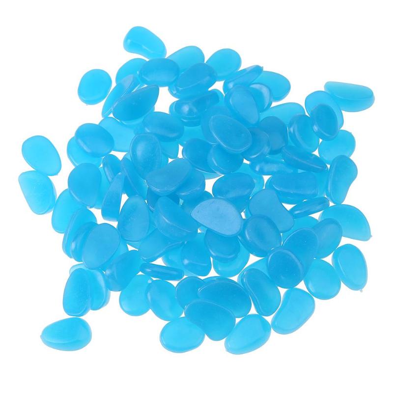 100pcs Garden Aquariums Fish Tank Crafts Decor Luminous Stones Pebbles Garden Yard Decor Luminous stones: 8