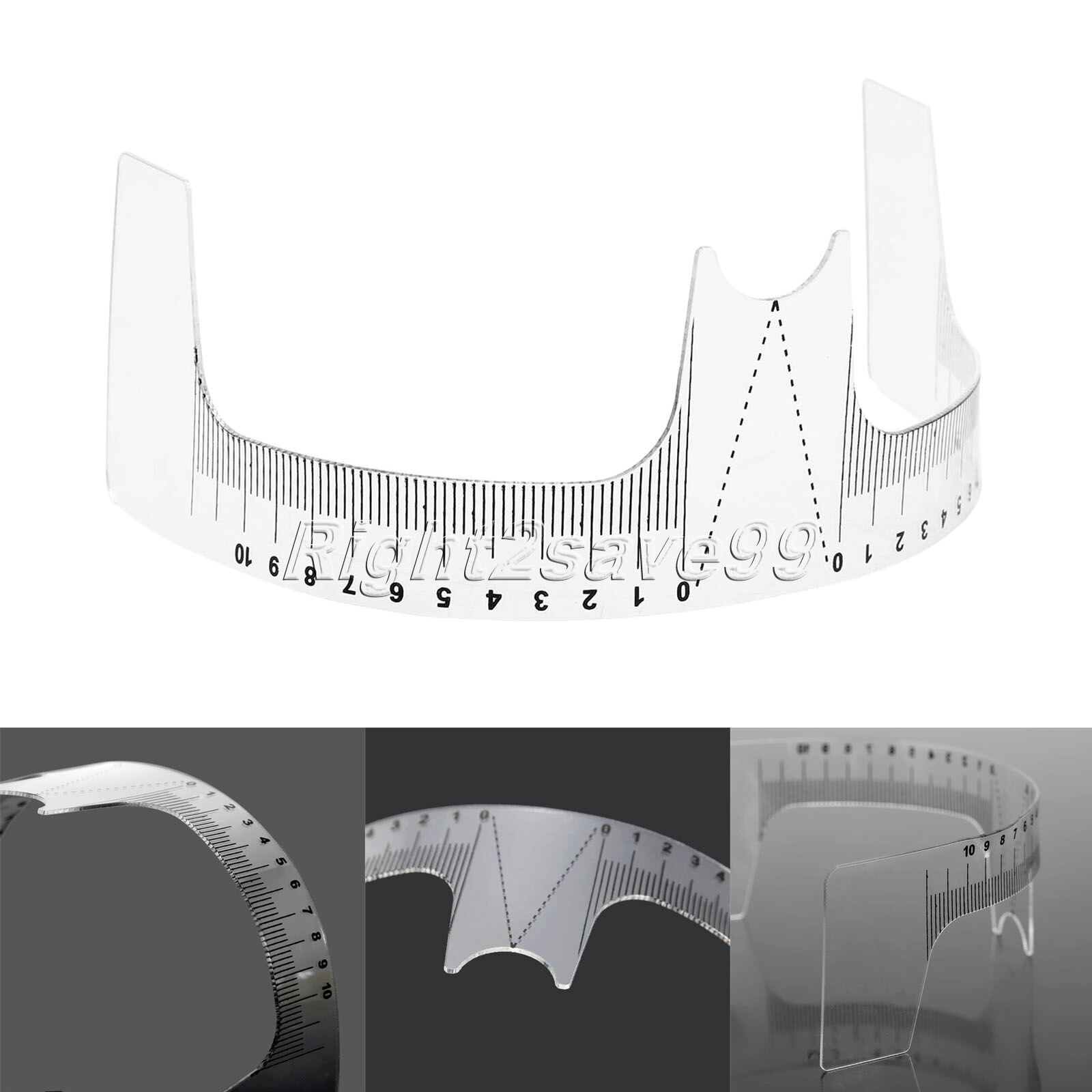 Eyebrow Grooming Stencil Shaper Ruler Measure Tool Makeup Reusable Eyebrow Ruler Tool Measures