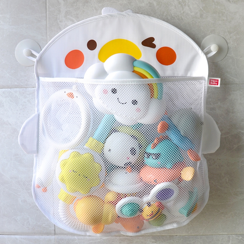 Net Mesh bag for kids Bath Toys Toddler Bath Toy White/Yellow Duck with Hook Storage Bag for Kids Toiletries игрушки для детей