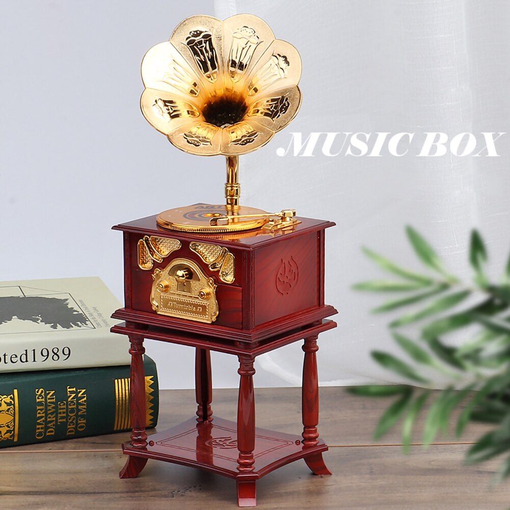 Eight-tone Gramophone Retro Music Box Mini Classic and Nostalgic Style Exquisite