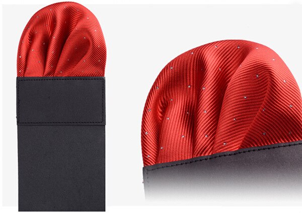 Heren Pre-gevouwen Pocket Plein Solid Stippen Zakdoeken 17 Kleuren Gentleman Formele Wedding Party Business Borst Handdoek: 2