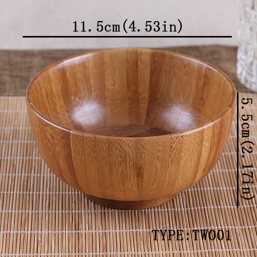 Creatieve houten bowls kids servies Baby gerechten salade ramen rijst voor voedsel gezondheid Chinese instant noodles sterke bamboe: Default Title