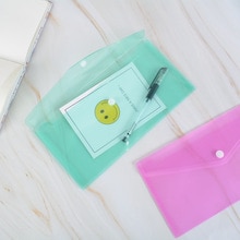 A6 Clear Document Bag Pp 6 Colors Available Paper File Folder Portable Stationery School Office Stationery Case