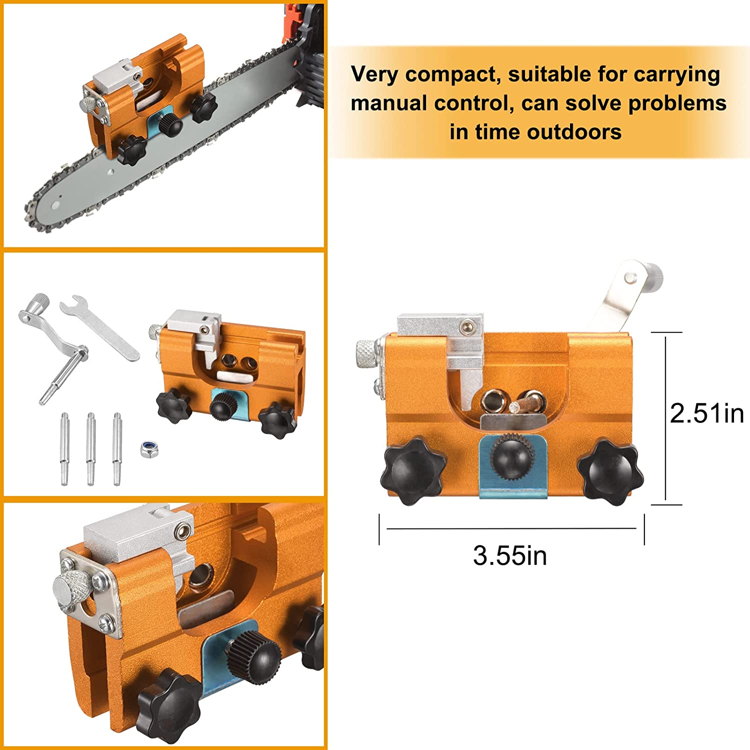 Hand Crank Chain Sharpener Portable Household Lithium Battery Chain Saw Chain Sharpener Sharpener