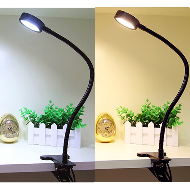 Led Bureaulamp, Klem Leeslamp, 30/40/50 Cm 5W Flexibele Led Tafellamp, hoge Helderheid Clip Spot Lamp Eu/Us Plug