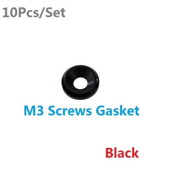 10 Stks/set M3 Schroeven Pakking Aluminium Cone Verzonken Gat Sink Hoofd Wasmachine Auto-Styling 2020NEW Multifunctionele: Black