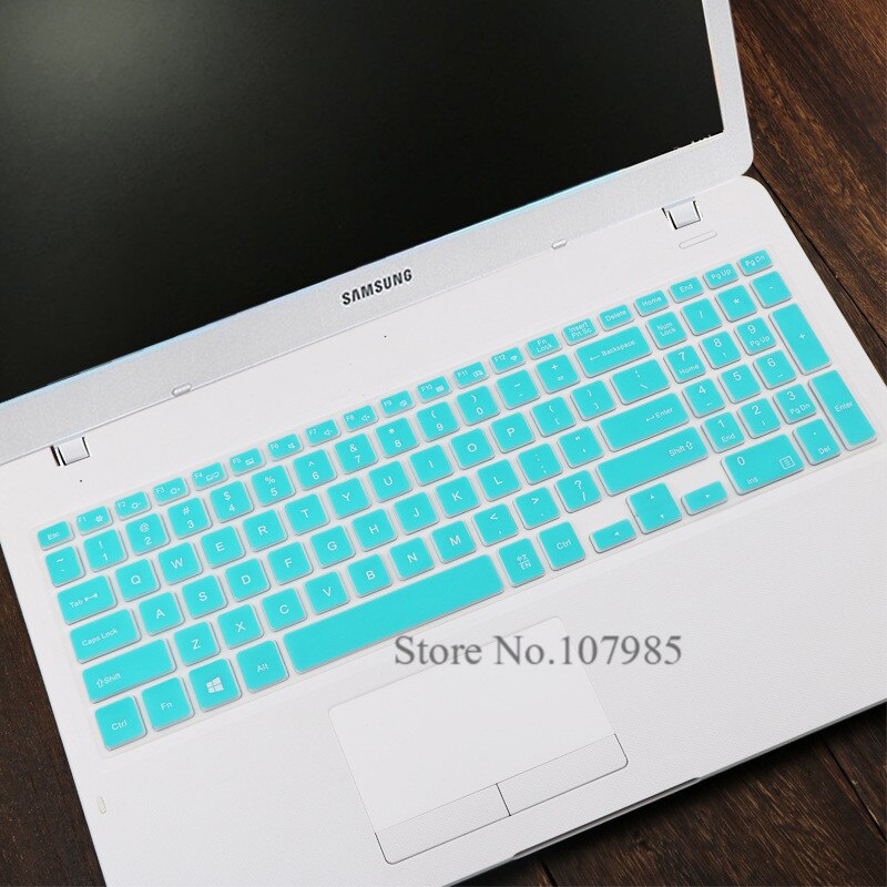 keyboard cover Protector Skin For Samsung Essentials E20 E30 NP350XAA 15.6 inch NP500R5K 500R5K 500R5H 551XAA NP 550XAA NP530E5M: Skyblue