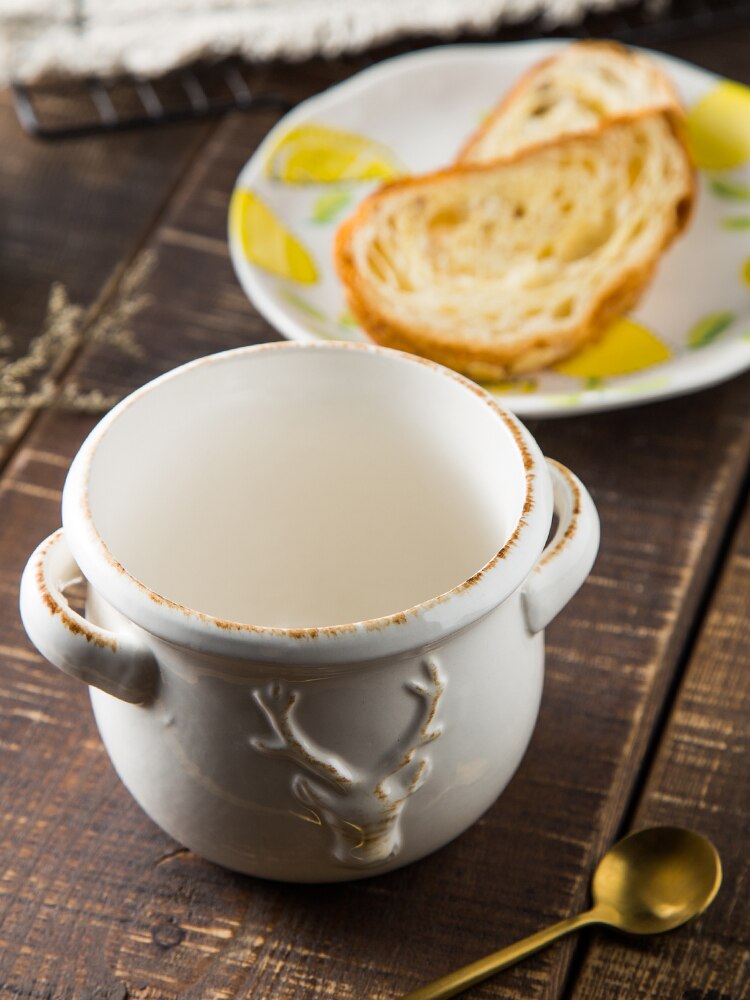 Europejski ulga retro garnek robić mleka ceramiczny garnek robić mleka kuchenka mikrofalowa gorące mleko kubek miód mleko kubek zachodniej żywności sos wiadro