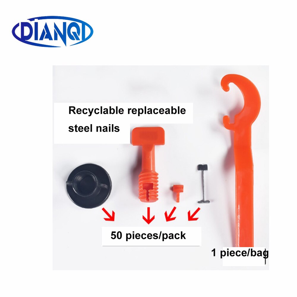 Tile leveling adjuster affixed to the floor brick wall artifact cross plastic clip tile equalizer locator