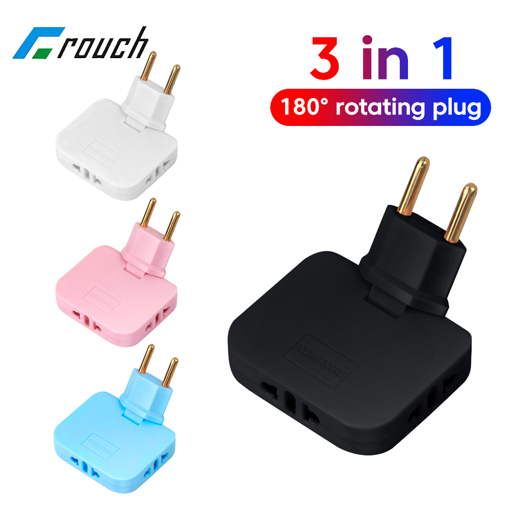 180 Grad drehbare Buchse 3-in-1 EU-Stecker Konverter Reise EU-Verlängerung stecker Multi-Stecker schlanke kabellose Steckdose Adapter buchsen