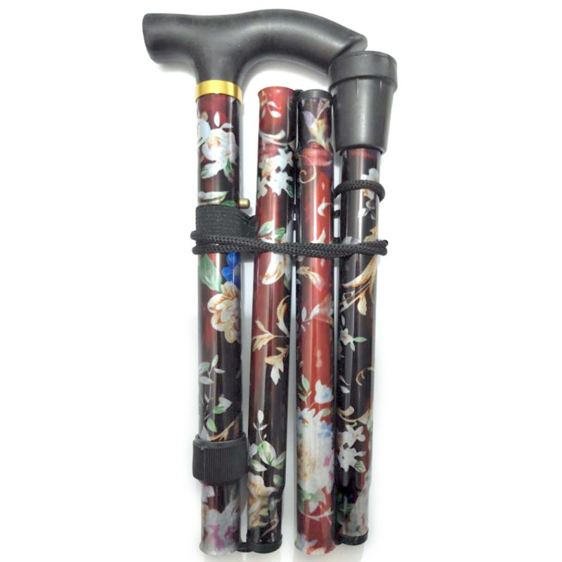 Walking Stick Easy Adjustable Height Folding Extendable Walking Cane Lightweight Flexible and Durable Walking Aid