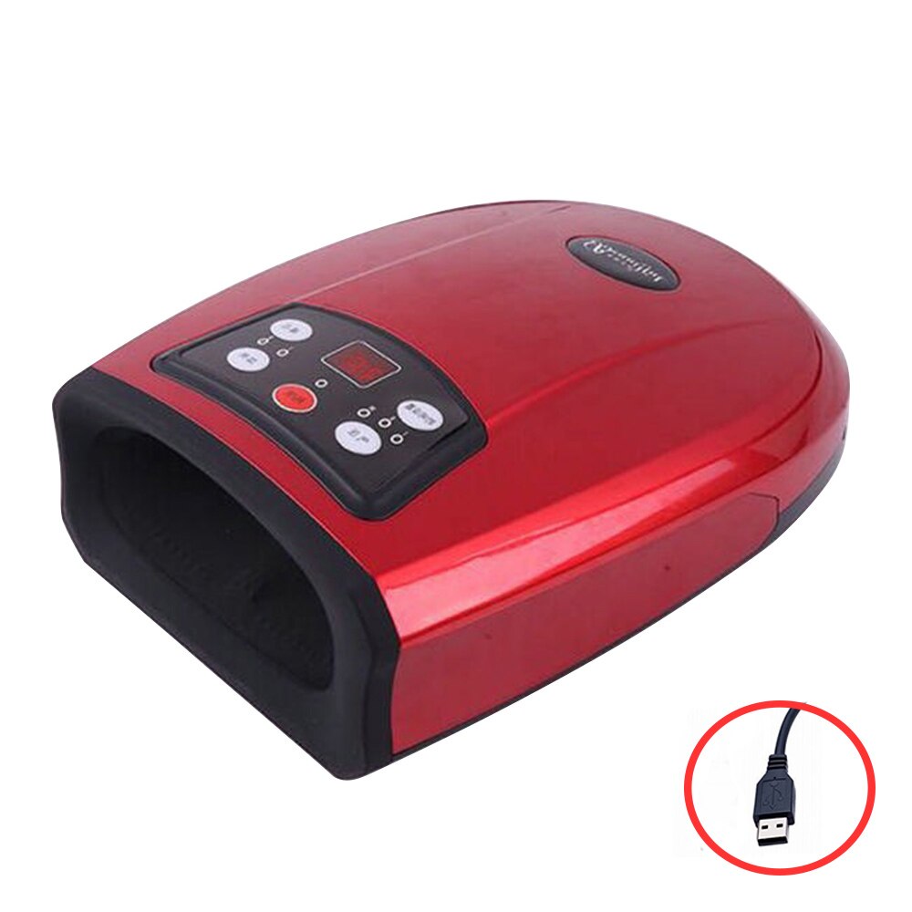 Hand Protector Massager Pressure Therapy Beauty Equipment Physiotherapy Finger Massage Hand Care Relax Tools Finger Spa: red USB