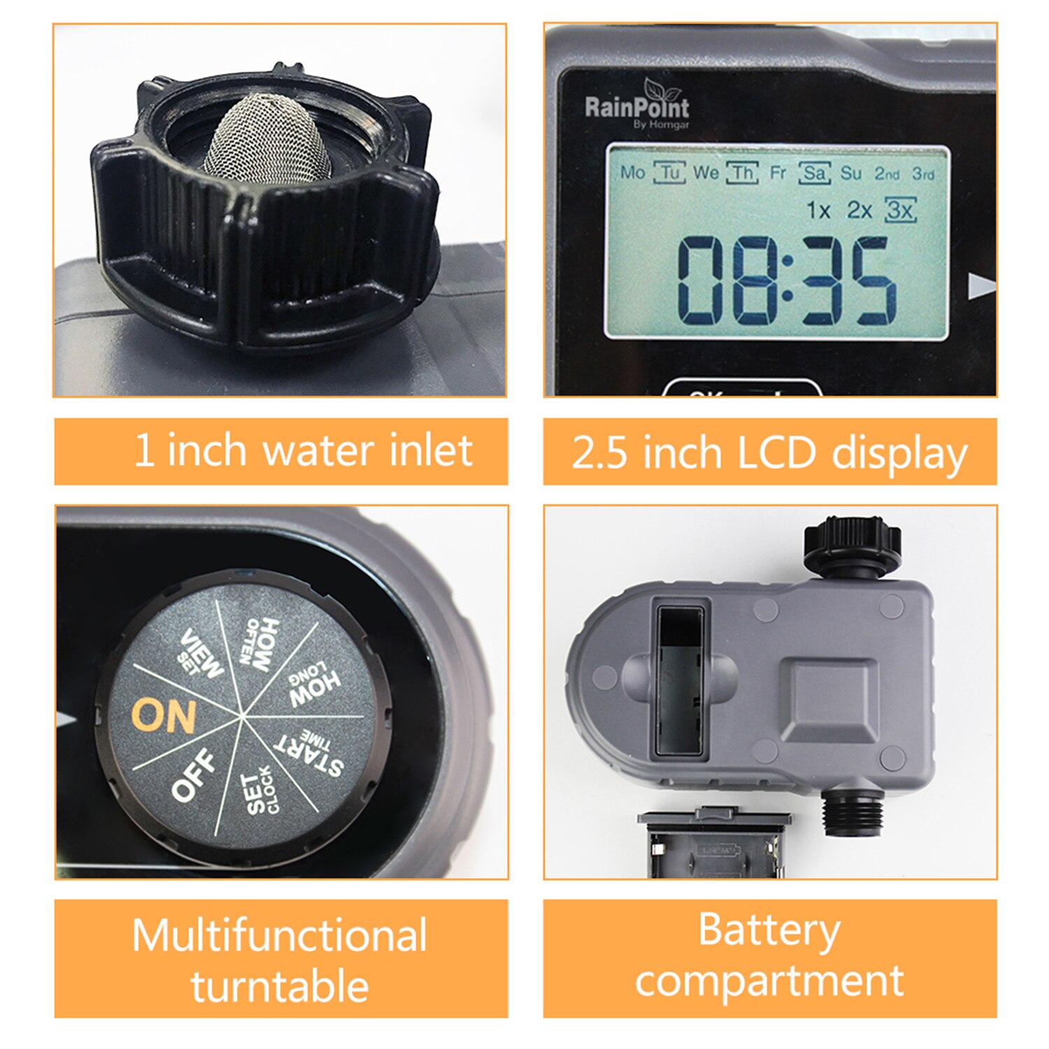 Irrigation Water Timer Controller Garden Electronic Programmable Automatic Watering Timer To Hose Timer with LCD Display