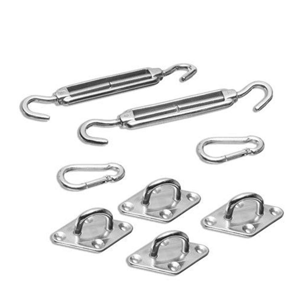 Stainless Steel Awning Fixing Accessories Diamond Door Buckle Spring Four Corner Shade Sail Accessories Spring buckle