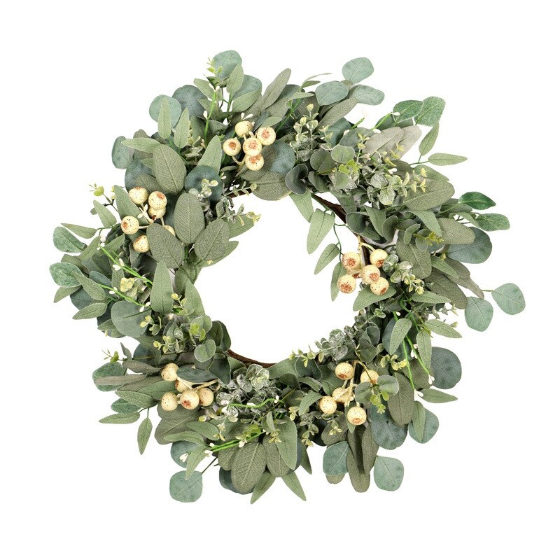 21.6 Inch Kunstmatige Ginkgo Versleutelde Eucalyptus Garland Party Decoratie Indoor Muur En Raam Van Viering # Q: Default Title