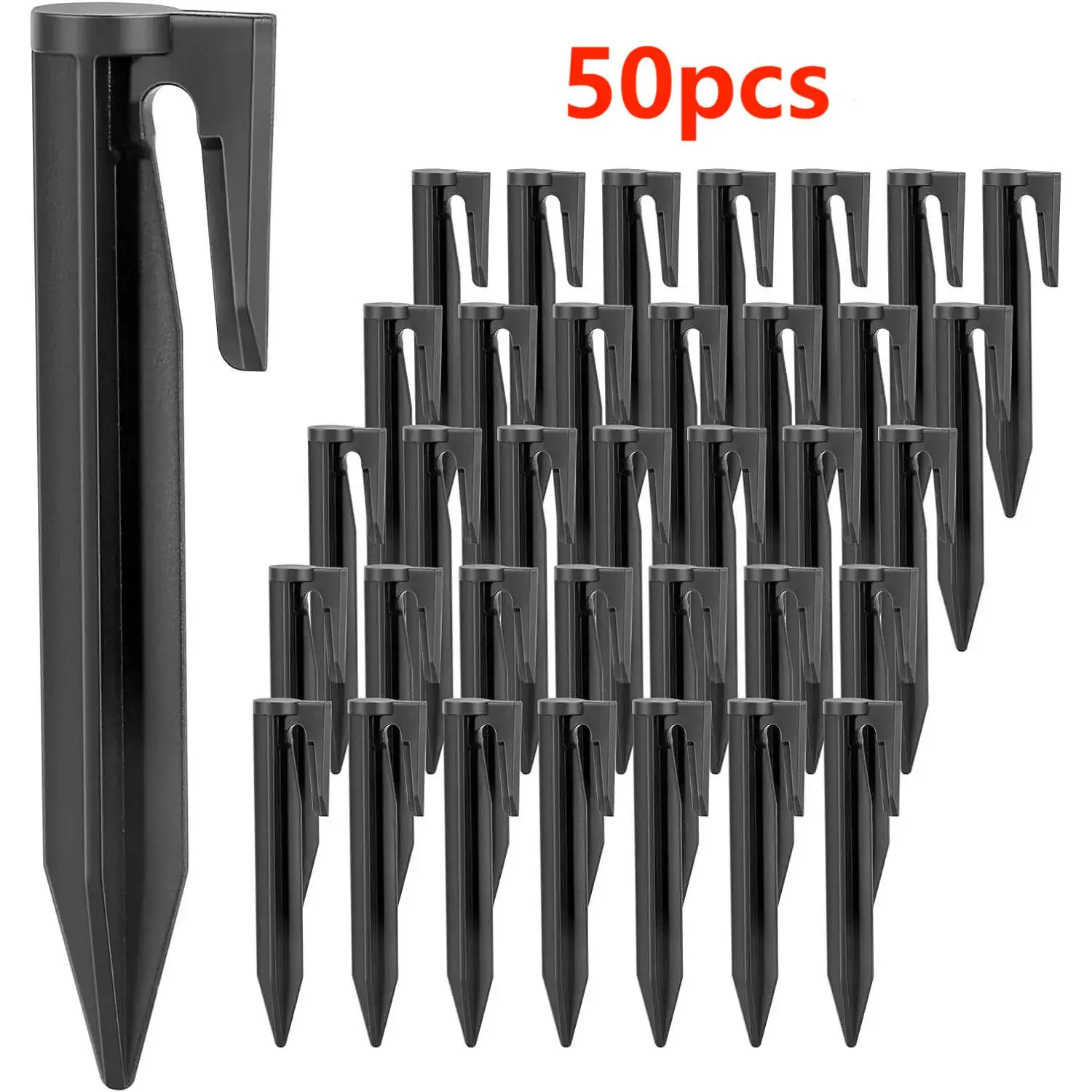 50/100/200pcs Garden Lawn Mower Pegs Environment-friendly Plastic Ground Pegs Laying Boundary Cables Robotic Lawn Mower Tools: green