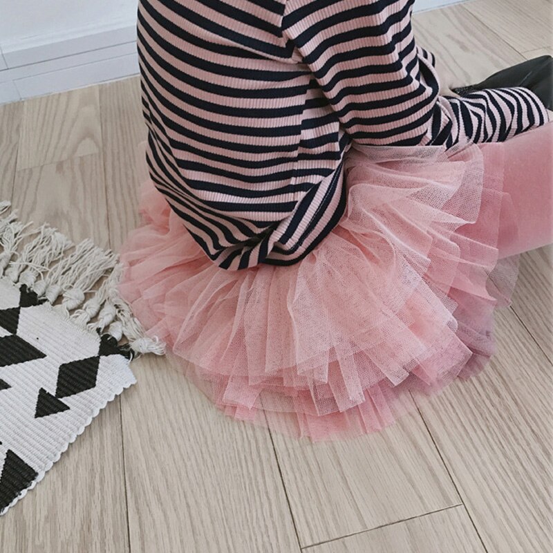 Humor Beer Katoenen Baby Meisjes Leggingstoddler Gradient Mesh Culottes Broek Ballet Broek Voor Kinderen Winter Warme Comfortabele