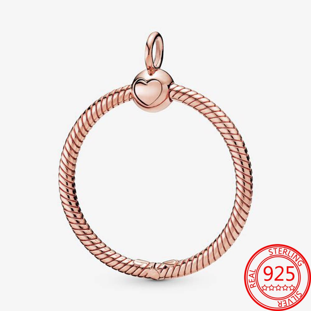 Colgante de plata de ley con forma de O para mujer, colgante de plata de ley 925 con forma de O, pequeño y grande, apto par