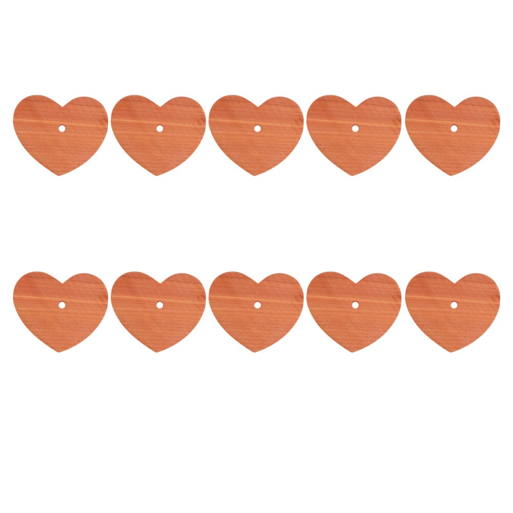 10pcs Cedar Wood Chips Heart Shape Cedar Wood Slic... Vicedeal