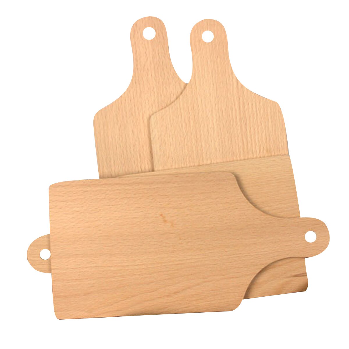 Wood Cutting Board with Handle Overturnable Smooth and Firm Rectangular Hardwood Cutting Board for Kitchen