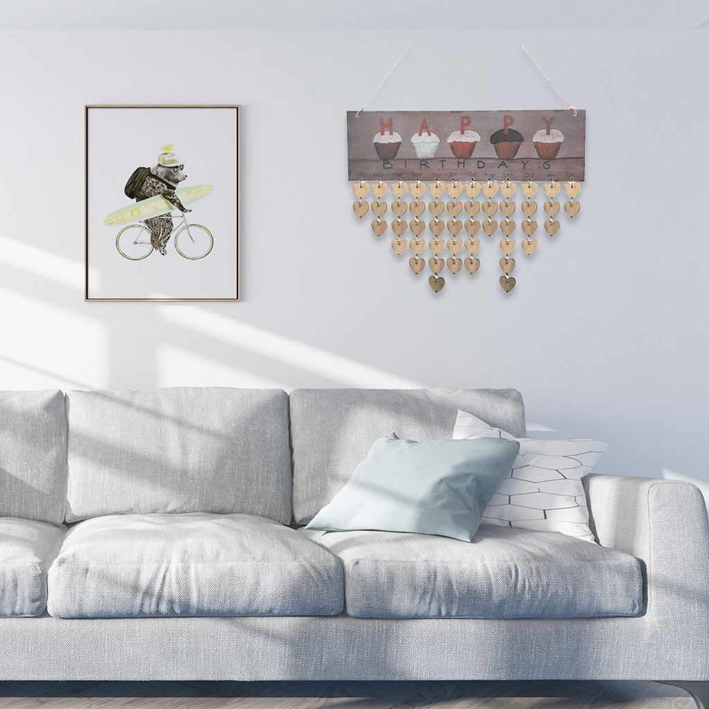 DIY Zauberstab Kalender Kuchen Glücklich Geburtstag Holz Kalender Schwimm verwöhnen Erinnerung Bord Hause Moderne Zauberstab Kunst Hängen Dekor