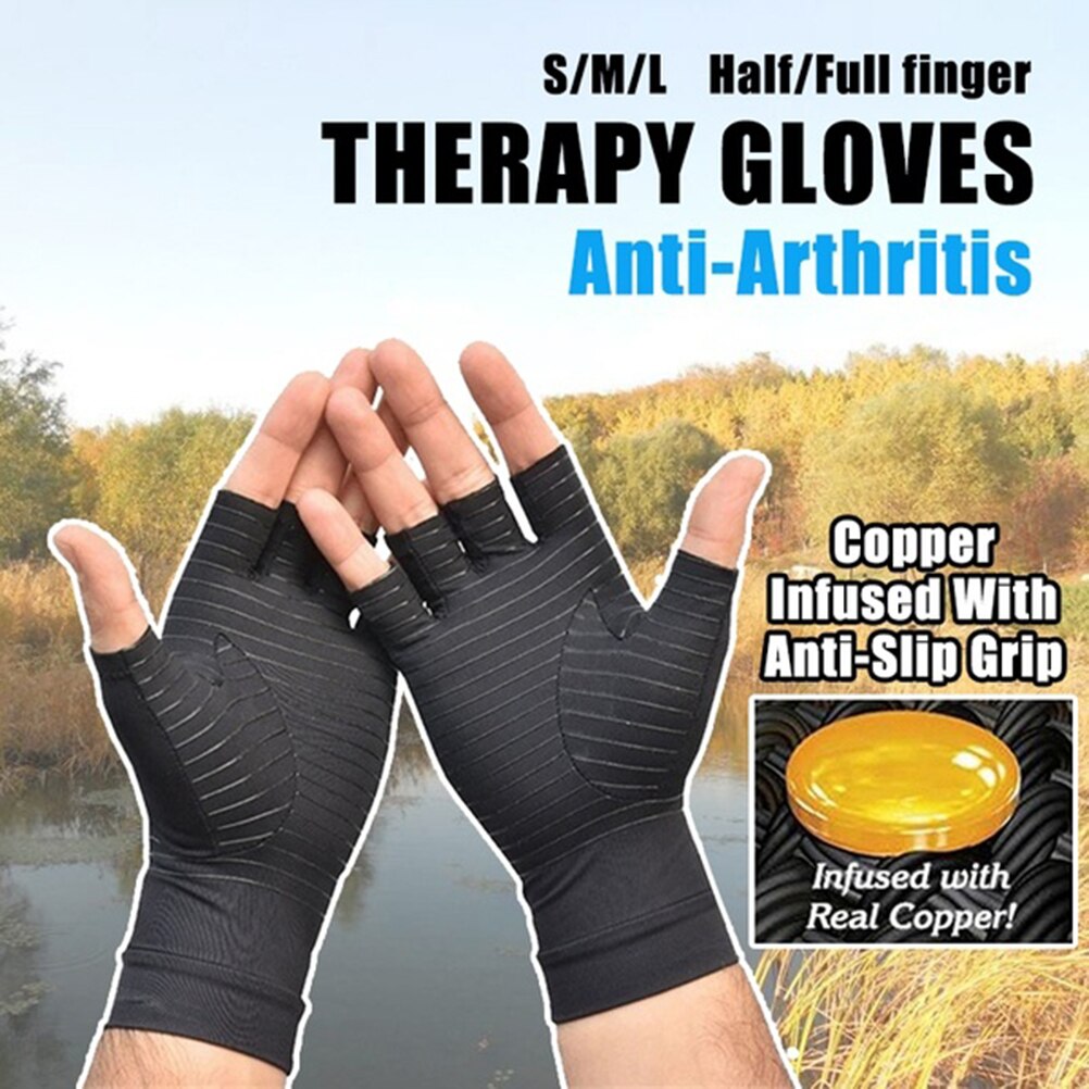 1 Pair Koperen Artritis Handschoenen Koper Compressie Artritis Handschoenen Druk Handschoenen Voor Sport