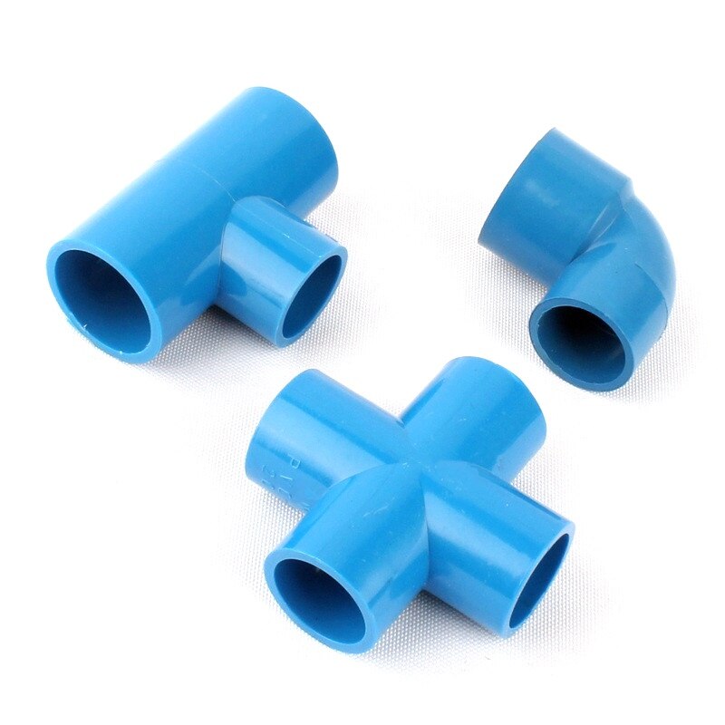 I.D 20mm PVC Pipe Cross Connectors 20X25 40X20mm Reducing Tee Connector 90 Degree Elbow Straight Joints Garden Water Adapter