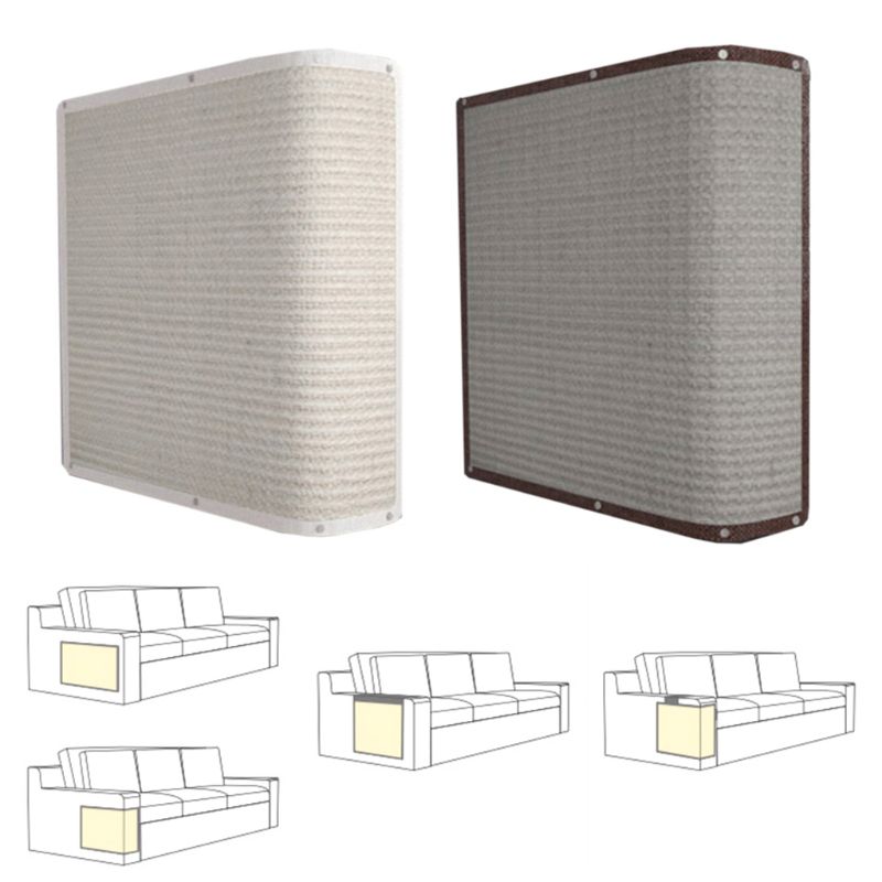 Canapé Protection latérale tapis canapé tapis à gratter avec compartiments Sisal rayure directe