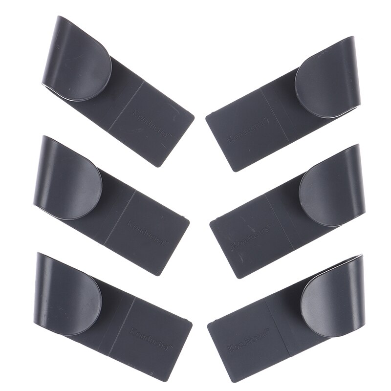 6 stuks pottenrek keukenopslag keukengerei rek lepelrek gratis gat wandhangend draagbaar kookopslag keuken opberggereedschap