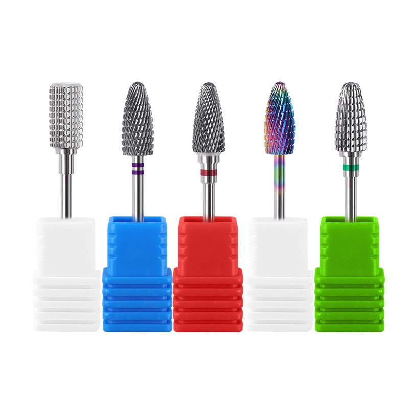 Nail Polisher Head Cutter Stainless Steel Carbide Manicure Cuticle Burr Drill Various Styling Options Clean Pedicure Tools