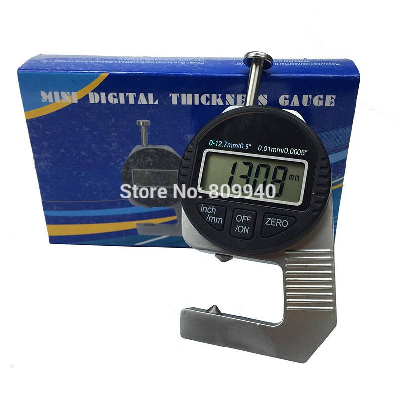 0 to 12.7mm Portable Precise Digital Thickness Gauge Meter Tester Micrometer With Point Measuring Faces