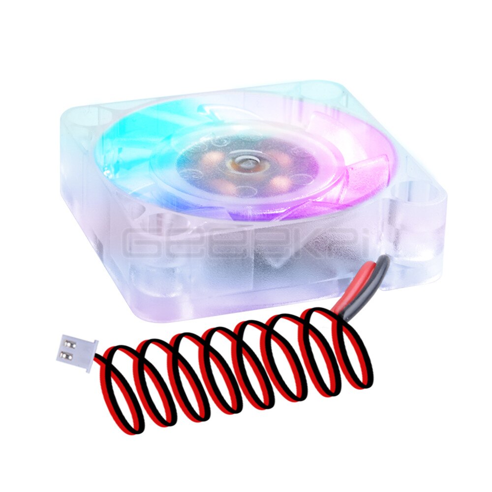 GeeekPi 4 Lots/PCS 4010 DC 24V RGB ventilateur de refroidissement 40MM 4CM 40*40*10mm ventilateur de refroidissement avec 1M câble pour imprimante 3D
