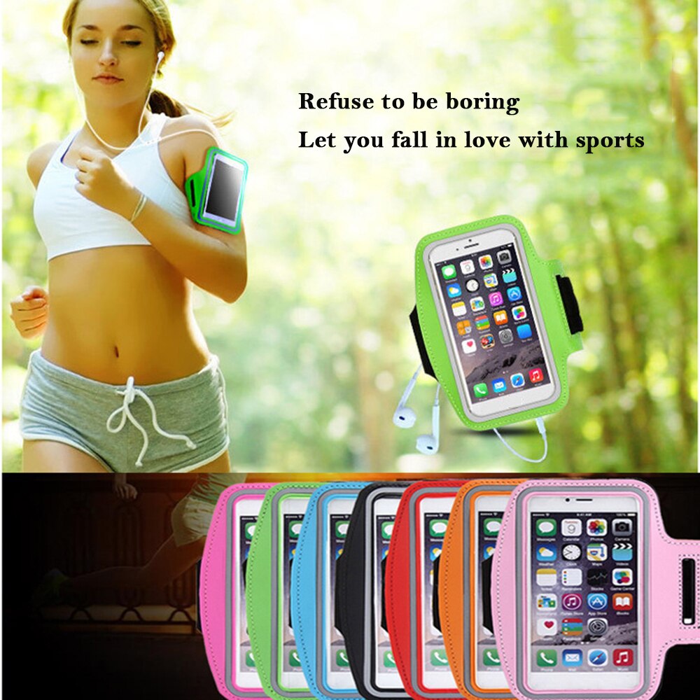 Sports armbånd telefon sag gym telefon pose løbetaske fitness telefon pose til xiaomi huawei